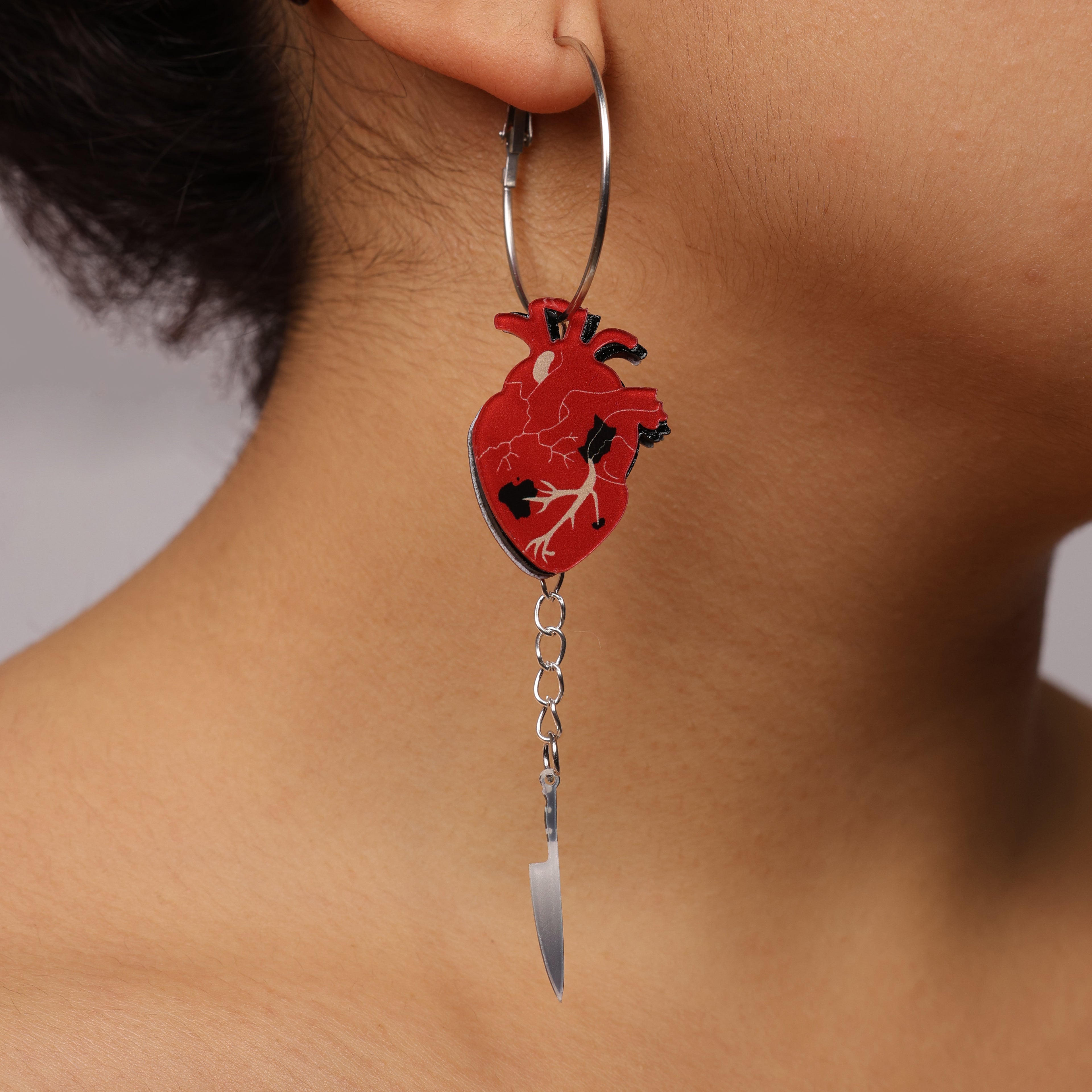 broken heart earrings