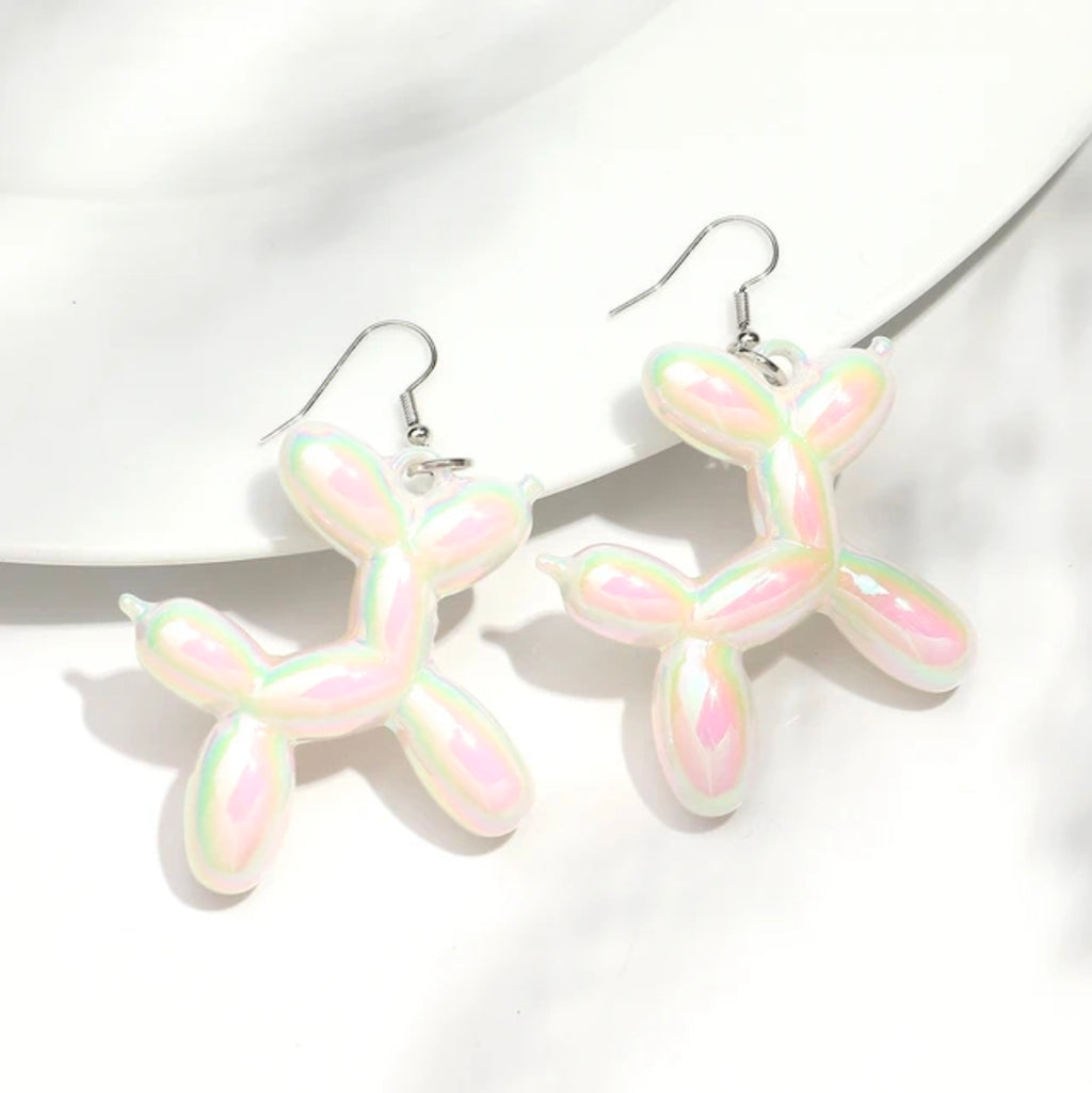 Balloon dog earrings