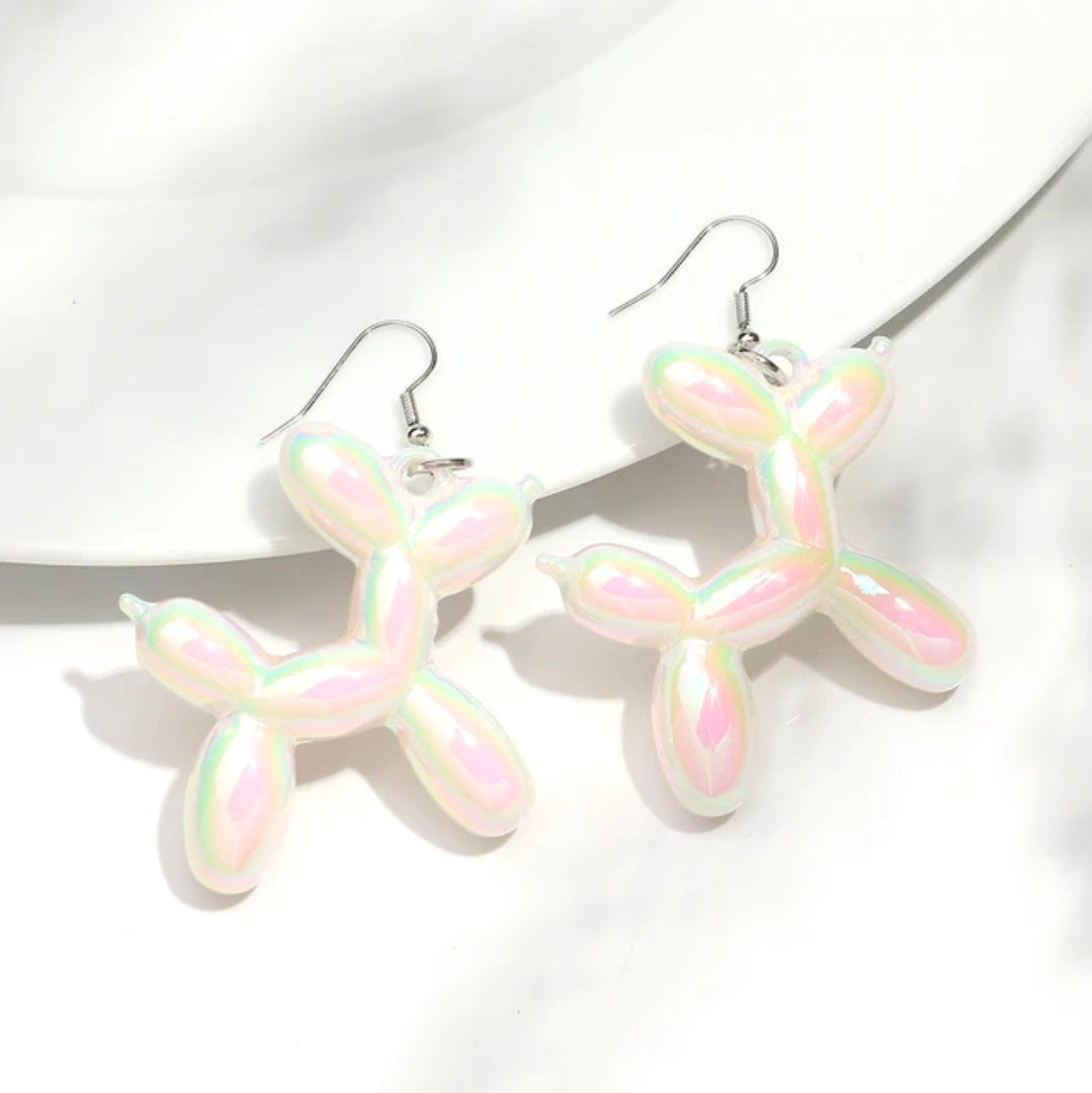Balloon dog earrings