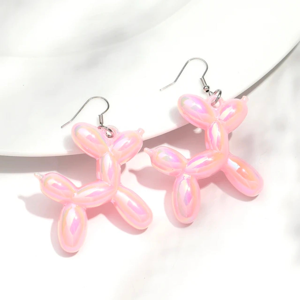 Balloon dog earrings
