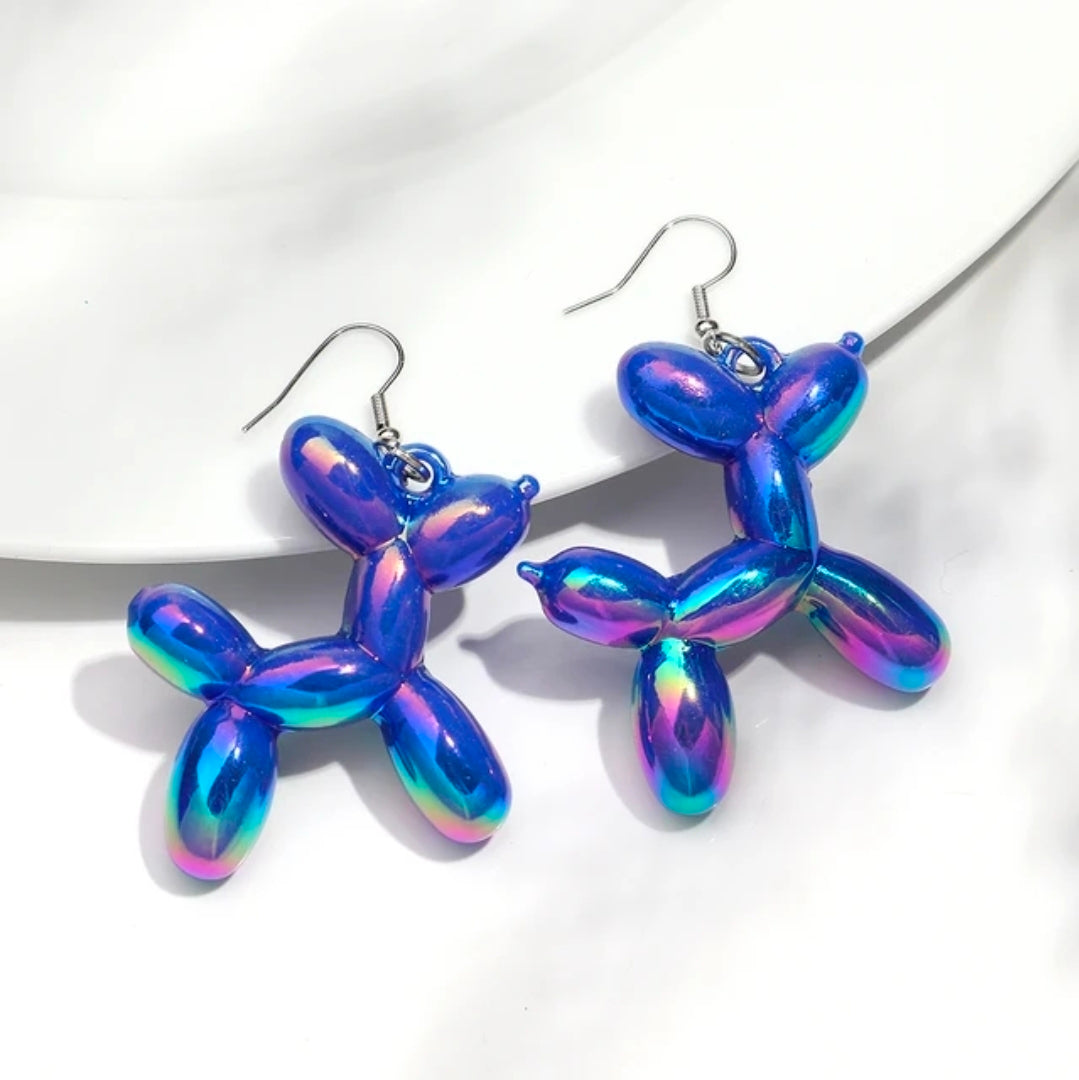 Balloon dog earrings