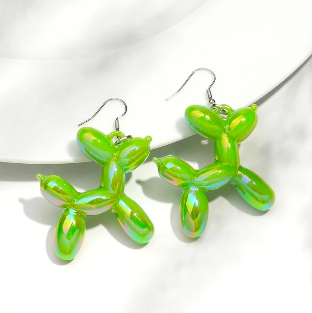 Balloon dog earrings