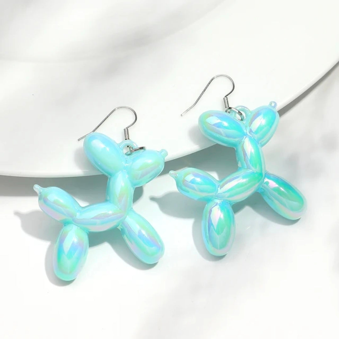 Balloon dog earrings