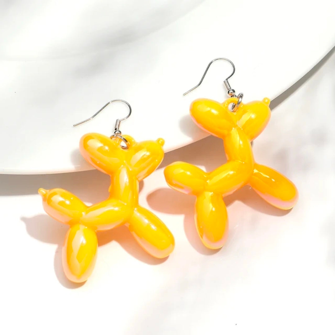 Balloon dog earrings