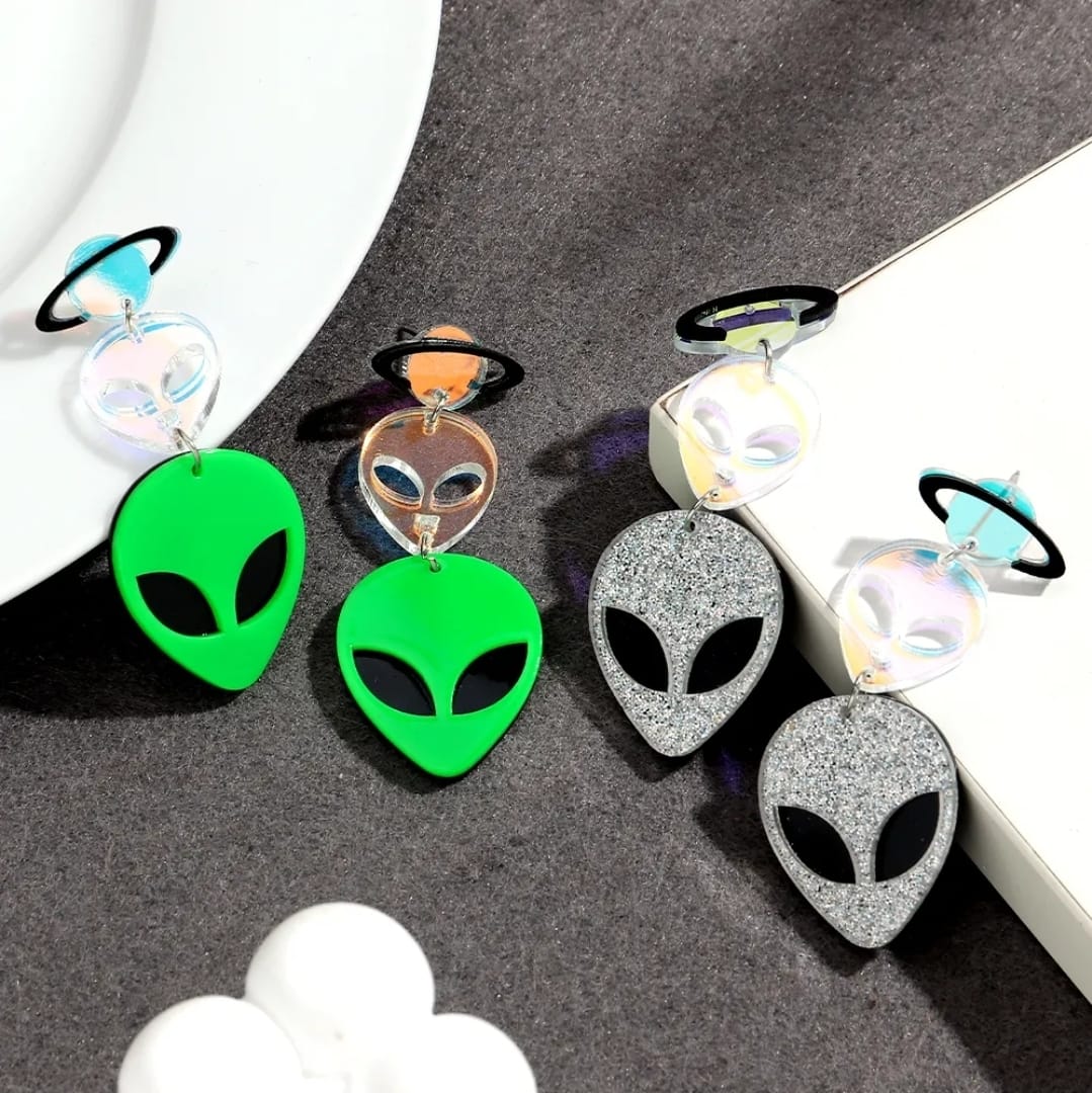 Alien earrings