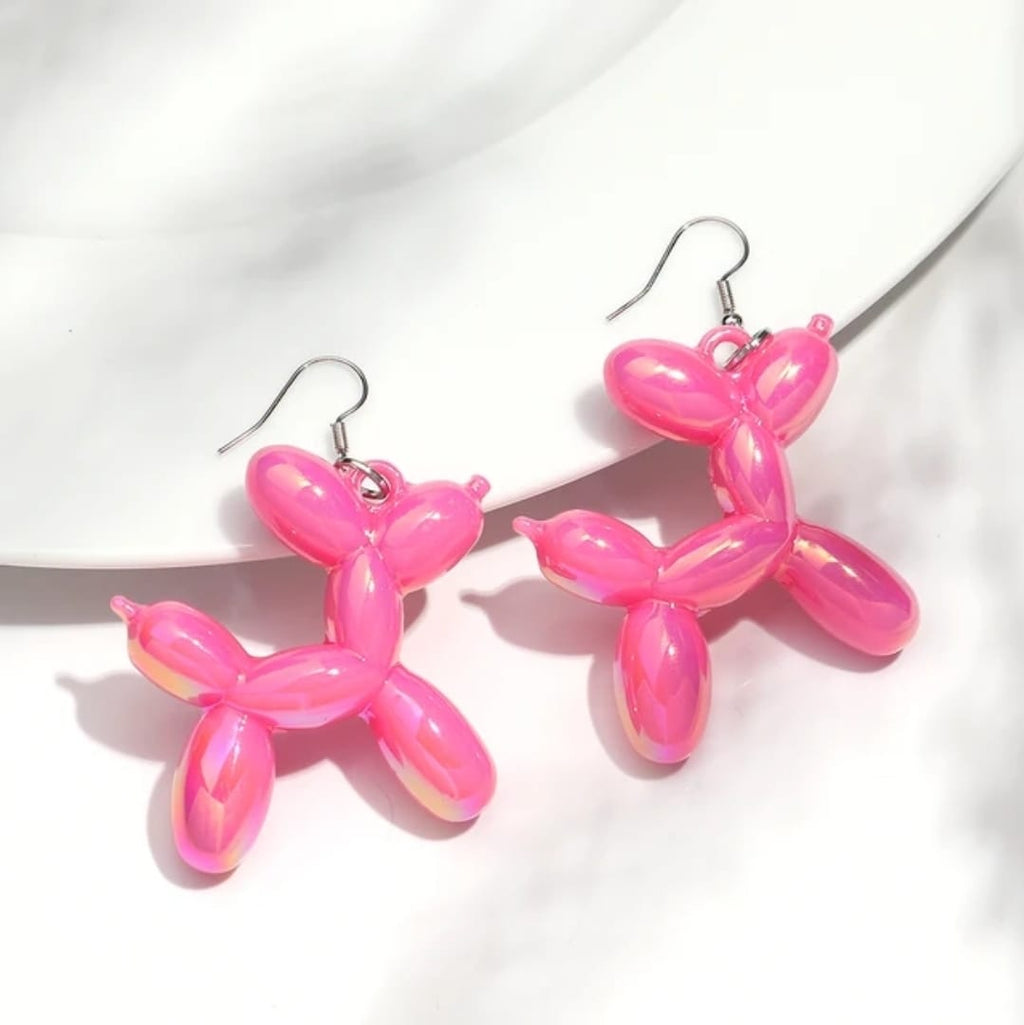 Balloon dog earrings